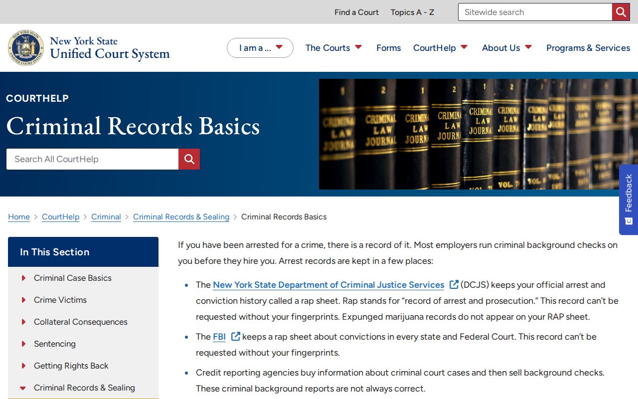 Dutchess County criminal records basics from New York courts